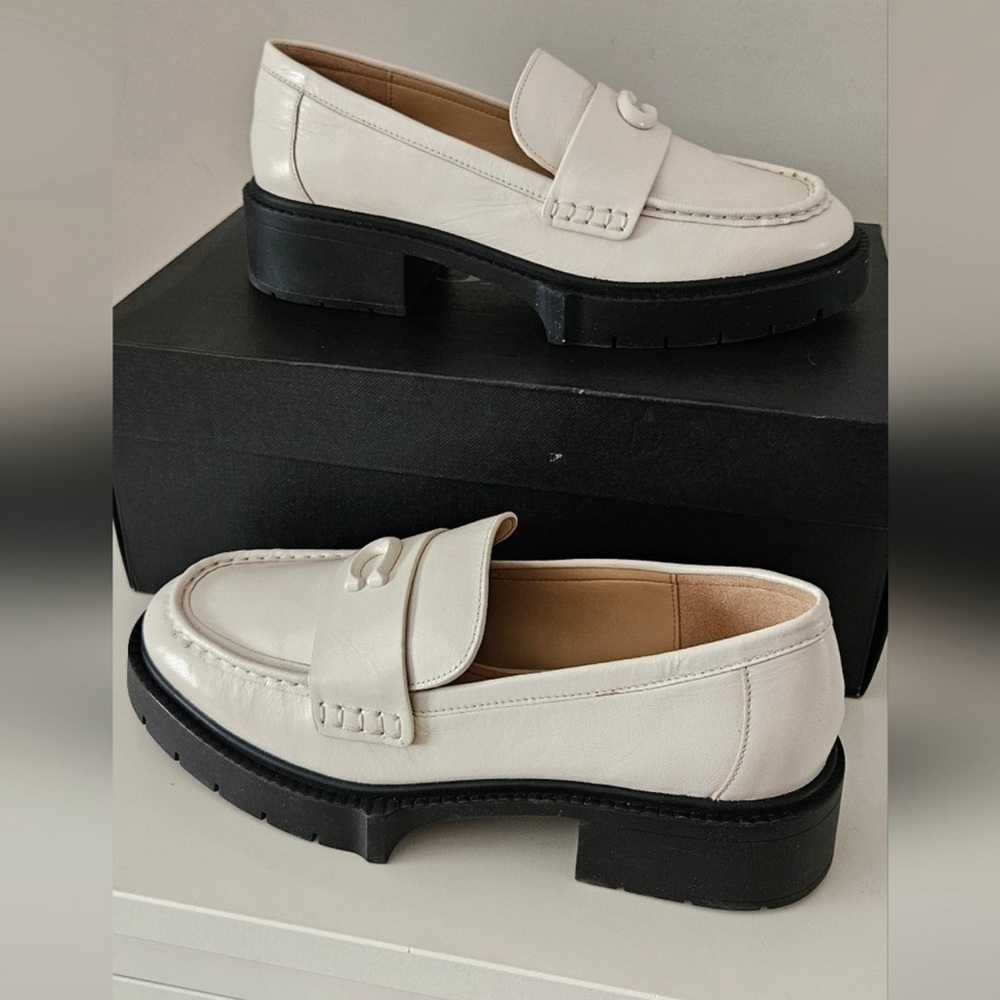 Coach Leah Loafer in Chalk sz 8.5